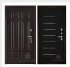 Дверь входная взломостойкая Сенатор 3D Марсель, цвет венге,  панель - light 2110 (зеркало) цвет шоко велюр