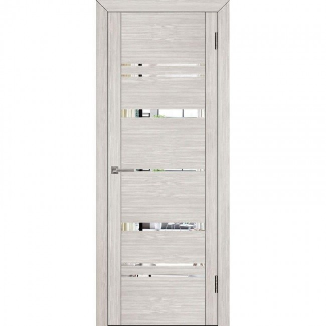 Межкомнатная дверь UniLine 30027 с зеркалом (Капучино велюр)