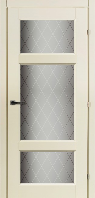Дверь CPL 63.42 ДО 21- 9, стекло  Кристалл (Слоновая кость)