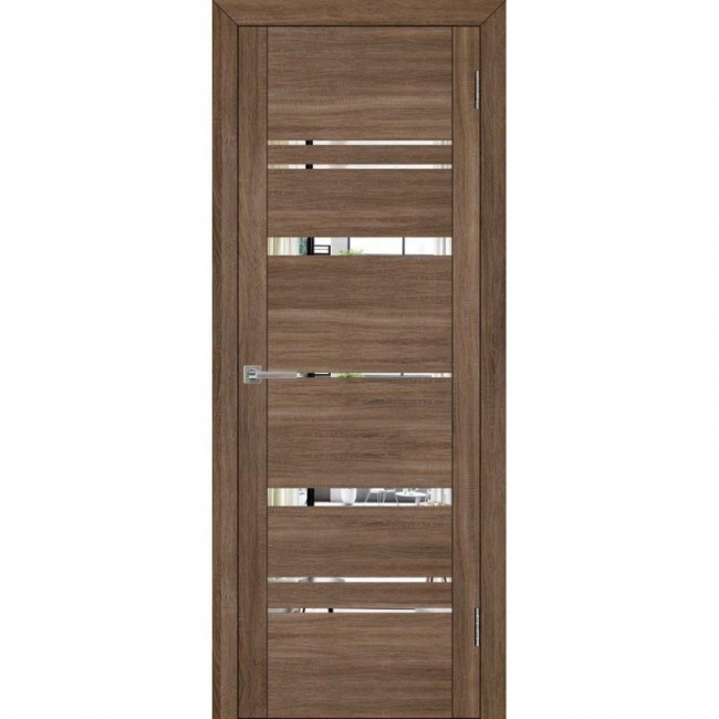 Межкомнатная дверь UniLine 30027 с зеркалом (Серый велюр)