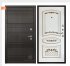 Дверь входная со сменными панелями Министр, цвет горький шоколад,  панель - алина цвет эмаль белая/патина золото
