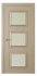 Межкомнатная дверь Mадрид 3 (ст.белое матовое) Эмаль латте