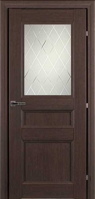 Дверь CPL 33.42 ДО 21- 9, стекло Кристалл (Черный Дуб)