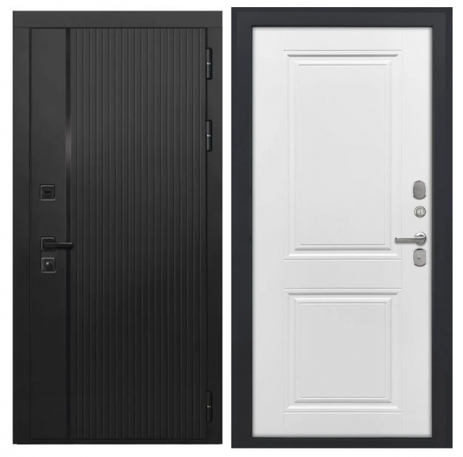 Дверь Luxor-45 ФЛ-677 (10мм, белый матовый)