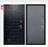 Дверь входная взломостойкая Сенатор ПЛЮС, цвет альберо блэк рисунок грань,панель - aurum цвет антрацит гладкий