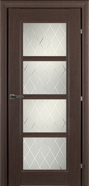 Дверь CPL 33.40 ДО 21- 9, стекло Кристалл (Черный Дуб)