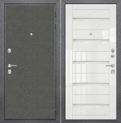 Дверь ZMD Лофт графит SB Белый глянец