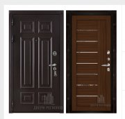 Дверь входная взломостойкая Сенатор 3D Марсель, цвет венге,  панель - light 2110 (зеркало) цвет орех вельвет Дверь входная взломостойкая Сенатор 3D Марсель, цвет венге,  панель - light 2110 (зеркало) цвет орех вельвет