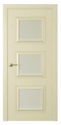 Межкомнатная дверь Mадрид 3 (ст.белое матовое)  Эмаль шампань