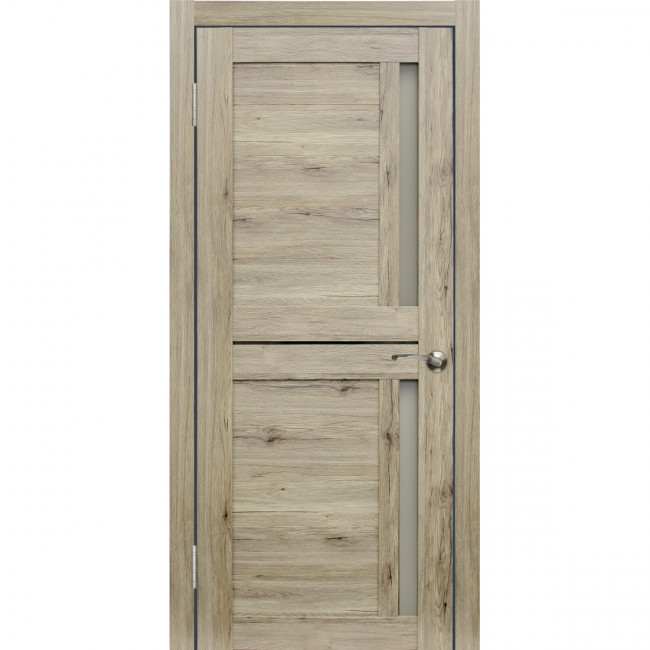 Межкомнатная дверь экошпон D5/2 рустик пепельный ДО бронза