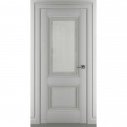 Межкомнатная дверь экошпон Венеция B1 ДО (Матовый серый)