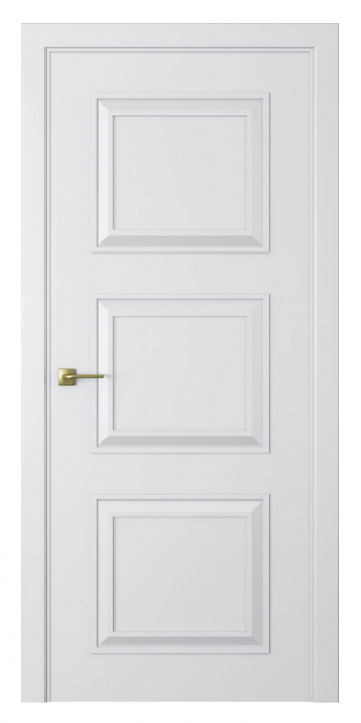Межкомнатная дверь Mадрид 3 (глухая) Эмаль белый шелк