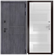 Дверь Берген - ФЛ-185 (10мм, ПВХ ясень белый)