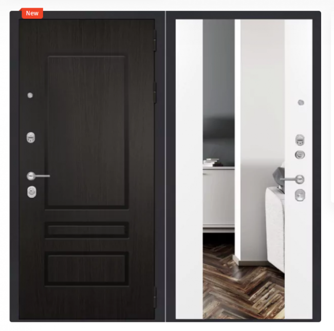 Дверь ZMD Премиум 116 Зеркало XXL Сноу