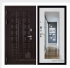 Дверь входная взломостойкая Сенатор стандарт, цвет венге, панель - зеркало maxi цвет белый сандал