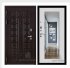 Дверь входная взломостойкая Сенатор стандарт, цвет венге, панель - зеркало maxi цвет белый сандал Дверь входная взломостойкая Сенатор стандарт, цвет венге, панель - зеркало maxi цвет белый сандал