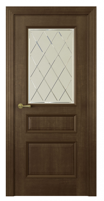 Межкомнатная дверь Milano-1 (ст.ромб) Каштан Межкомнатная дверь Milano-1 (ст.ромб) Каштан