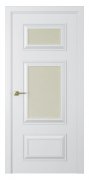 Межкомнатная дверь Mадрид 4 (ст.белое матовое) Эмаль белый шелк