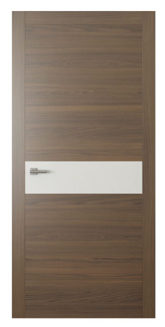 Межкомнатная дверь De Vesta 5 (ст.белое) Экошпон клен шоколадный Межкомнатная дверь De Vesta 5 (ст.белое) Экошпон клен шоколадный