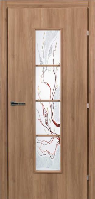 Дверь CPL 50.66 ДО 21- 9, стекло Лиана (Меди-акация)