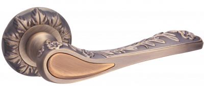 Ручка дверная "Сантина", бронза ант.матовая/кофе Ручка дверная "Сантина", бронза ант.матовая/кофе