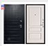 Дверь входная взломостойкая Сенатор ПЛЮС, цвет альберо блэк рисунок грань,панель - вена цвет белая патина