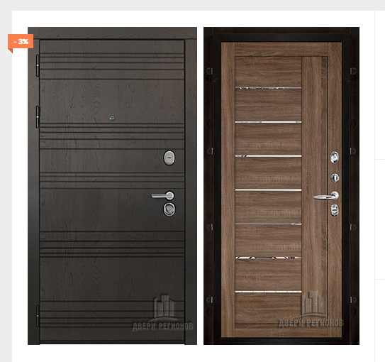 Дверь входная со сменными панелями Министр, цвет горький шоколад,  панель - light 2110 (зеркало) цвет серый велюр