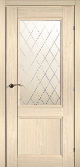 Дверь CPL 33.24 ДО 21- 9, стекло Кристалл (Дуб Выбеленный)