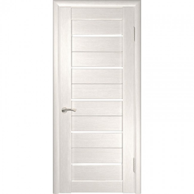 Межкомнатная дверь Экошпон ЛУ 22 ДО лакобель белое (Беленый дуб)