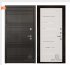 Дверь входная со сменными панелями Министр, цвет горький шоколад,  панель - light 2110 (зеркало) цвет капучино велюр