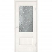 Межкомнатная дверь Alto 2V Белый эмалит со стеклом Ромб светлый Межкомнатная дверь Alto 2V Белый эмалит со стеклом Ромб светлый