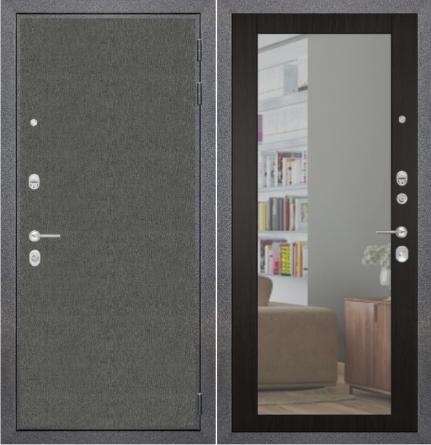 Дверь ZMD Лофт графит Зеркало стандарт Венге Дверь ZMD Лофт графит Зеркало стандарт Венге