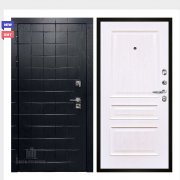 Дверь входная взломостойкая Сенатор ПЛЮС, цвет альберо блэк рисунок грань, панель - милан цвет ясень жемчуг Дверь входная взломостойкая Сенатор ПЛЮС, цвет альберо блэк рисунок грань, панель - милан цвет ясень жемчуг