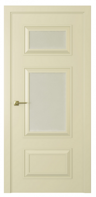 Межкомнатная дверь Mадрид 4 (ст.белое матовое) Эмаль шампань